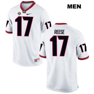 Men's Georgia Bulldogs NCAA #17 Otis Reese Nike Stitched White Authentic College Football Jersey ZNA3854RF